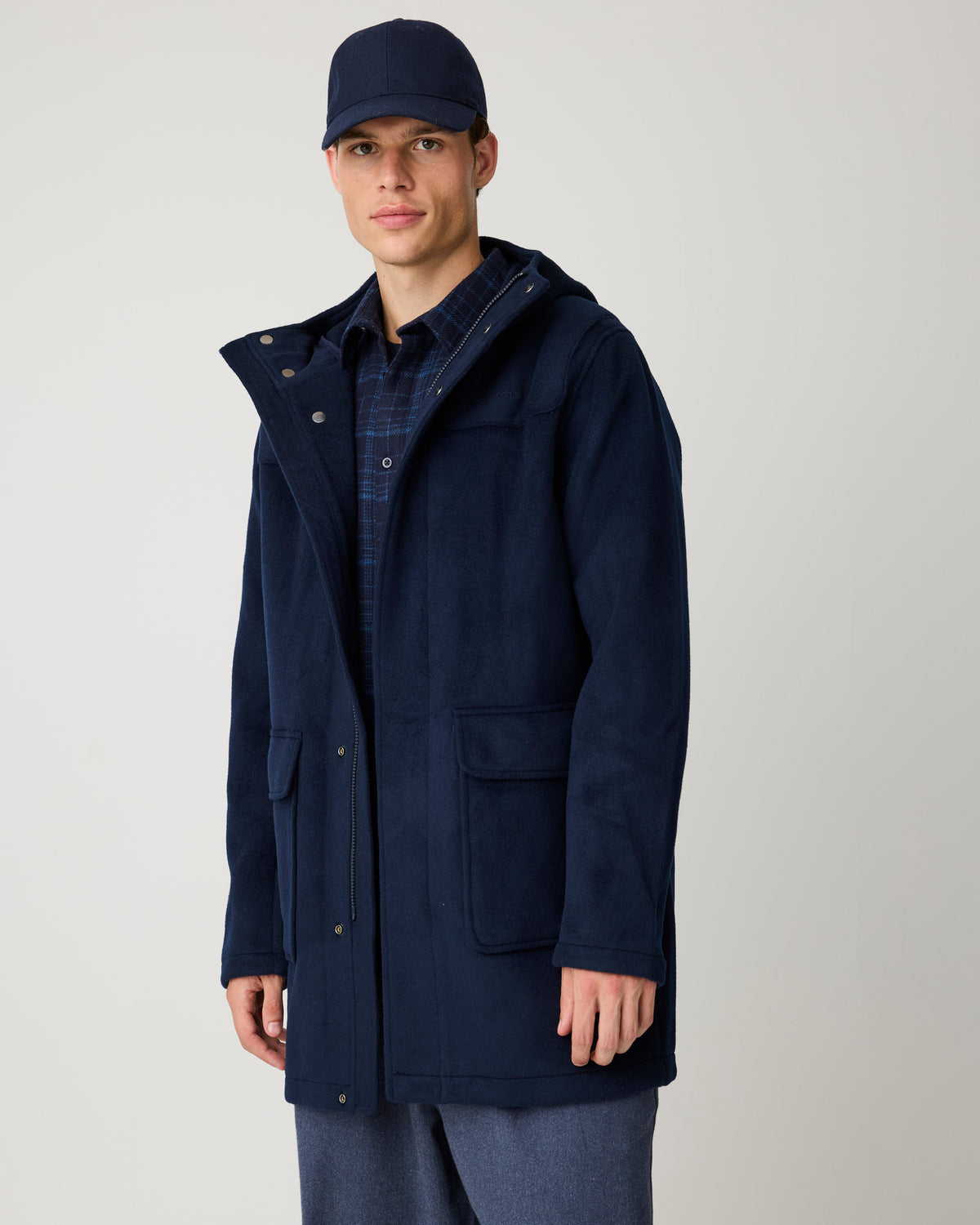 Wool duffel coat - Night Sky