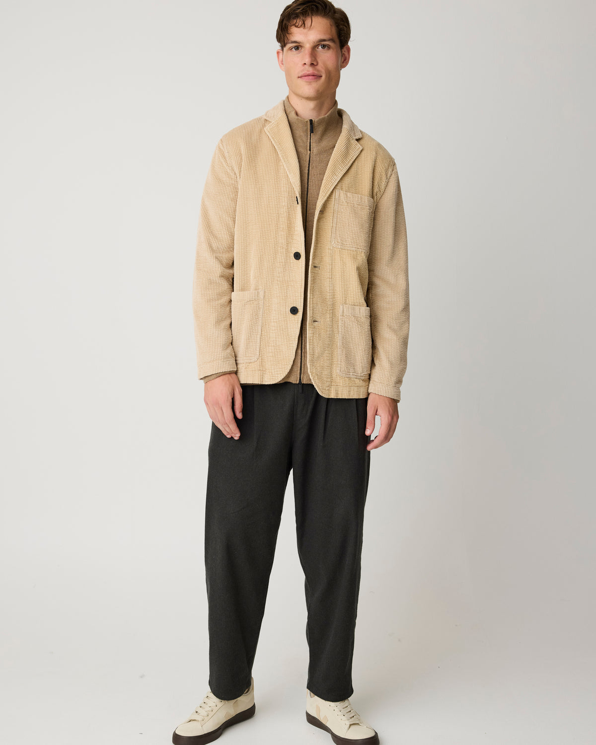 Corduroy blazer - Light feather gray