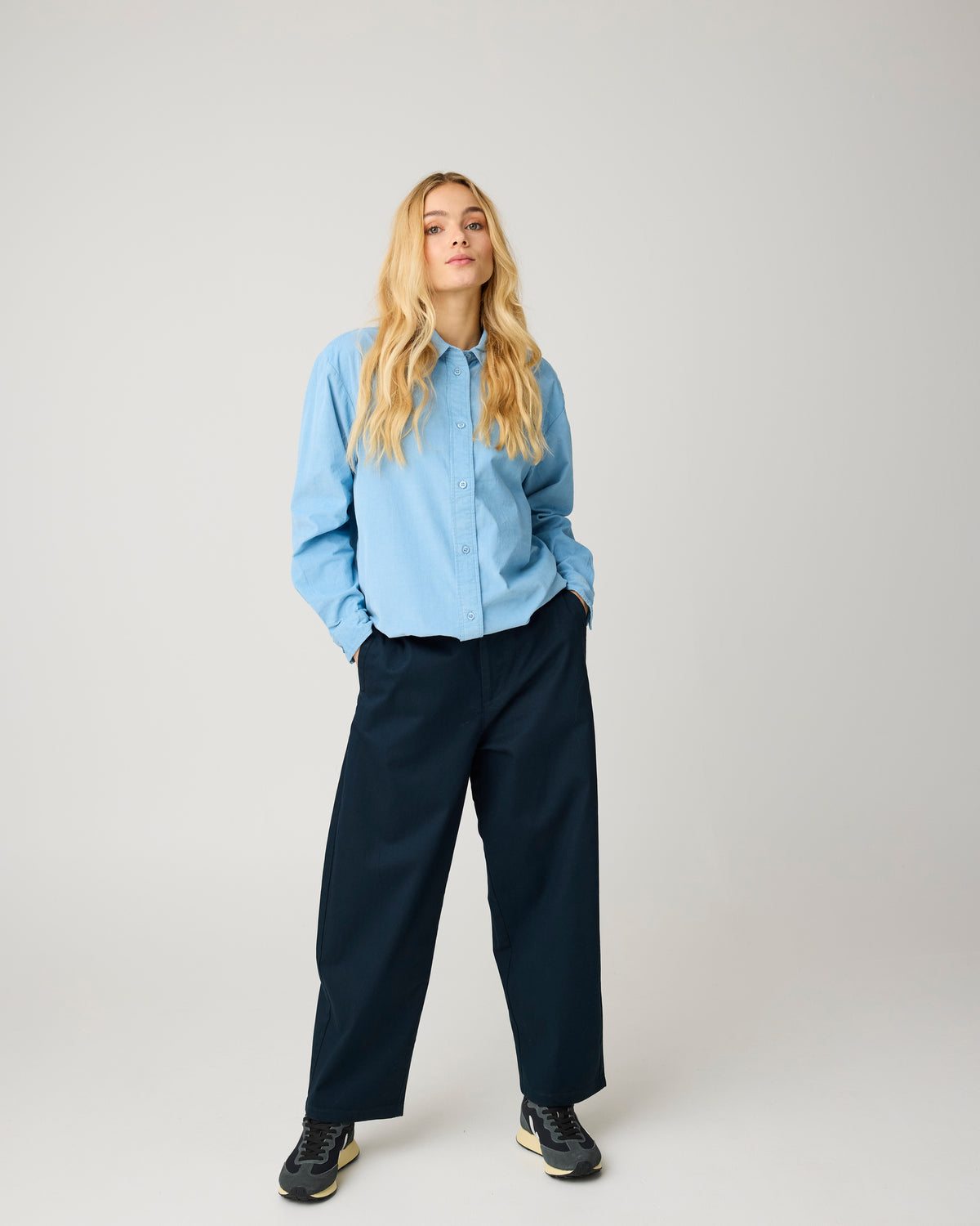 Bloom barrel pique pants - Total Eclipse