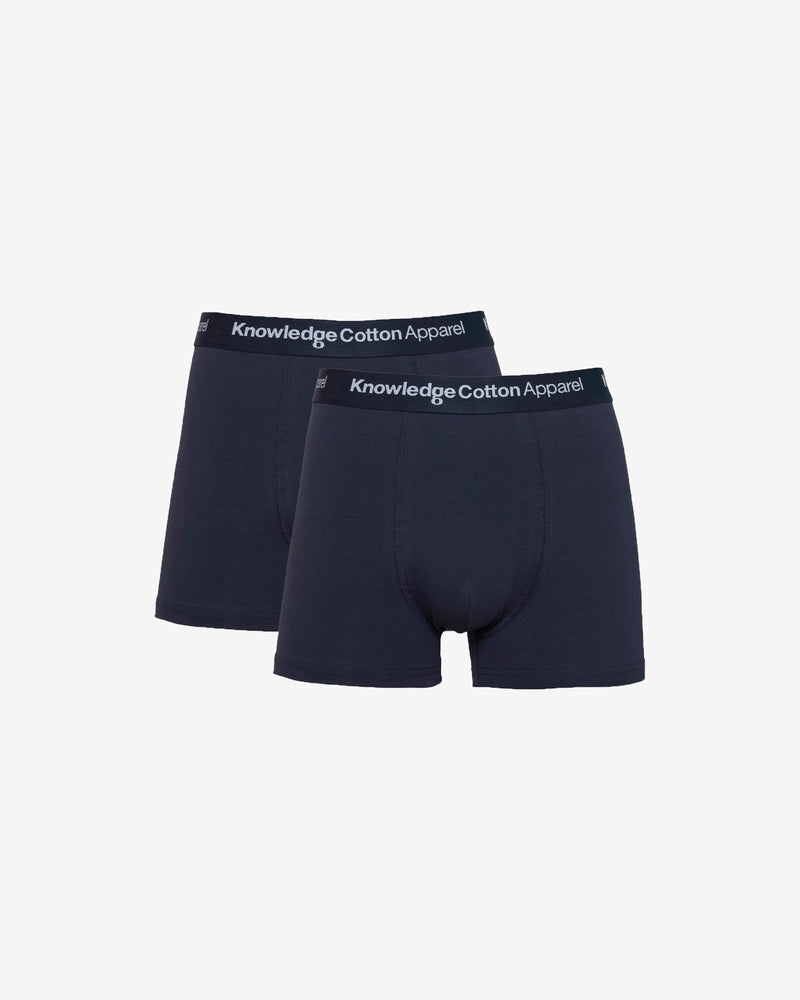 KnowledgeCotton Apparel - MEN 2 pack underwear Underwears 1001 Total Eclipse