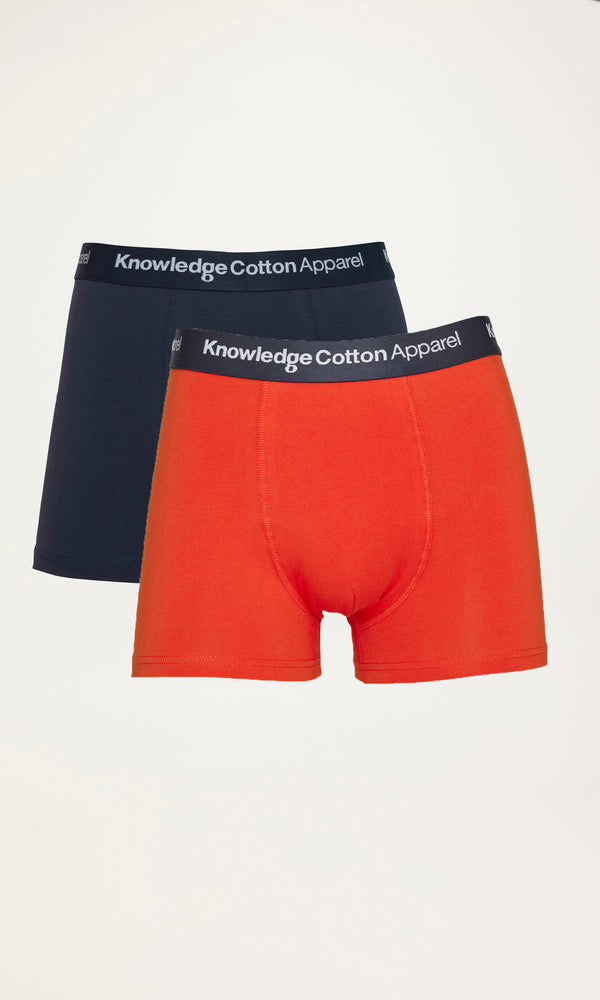 KnowledgeCotton Apparel - MEN 2 pack underwear Underwears 1345 Pureed Pumpkin