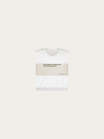 KnowledgeCotton Apparel - MEN 3-pack t-shirt Regular v-neck T-shirts 1010 Bright White