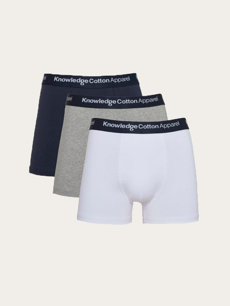 KnowledgeCotton Apparel - MEN 3-pack underwear Underwears 1012 Grey Melange