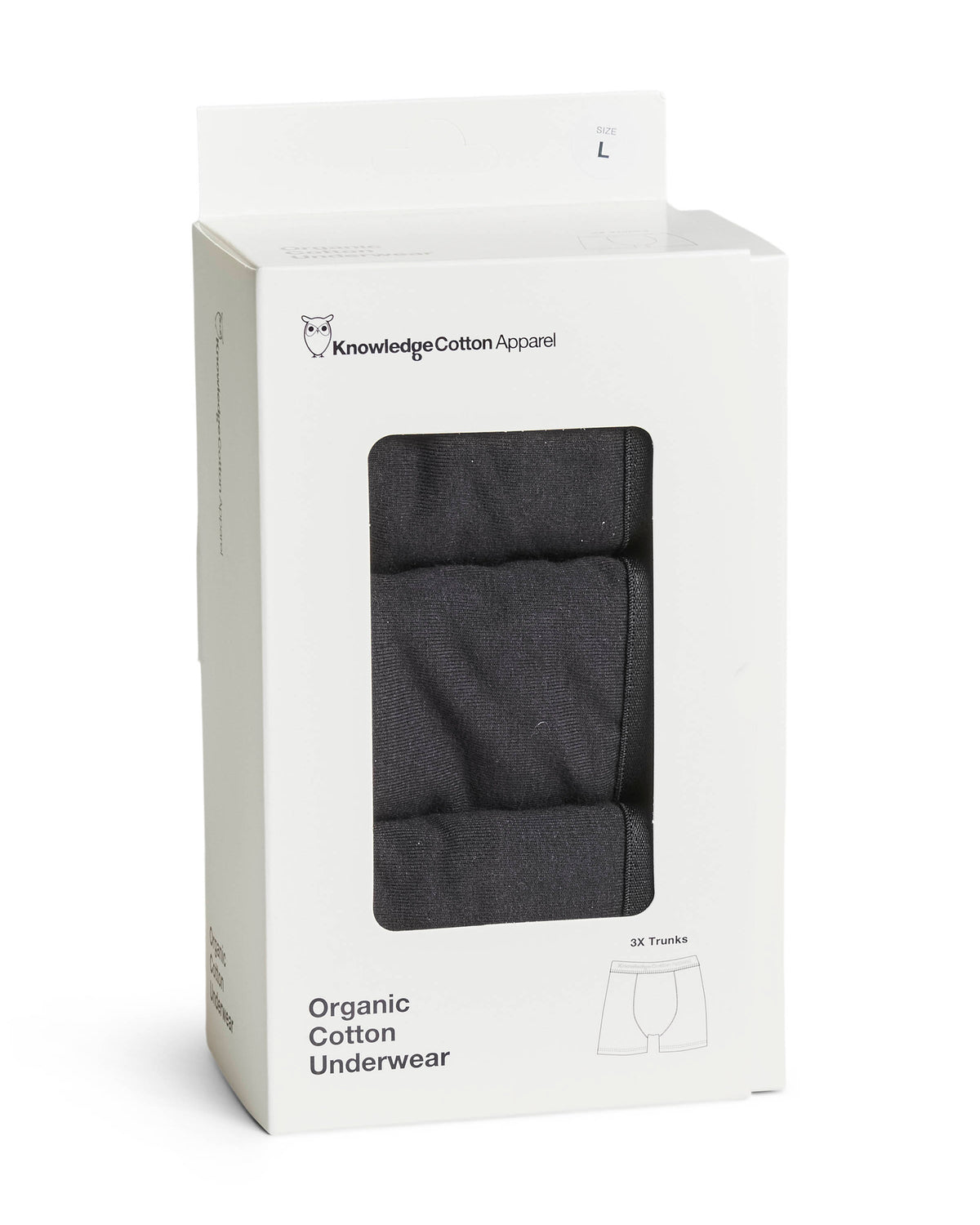KnowledgeCotton Apparel - MEN 3-pack underwear Underwears 1300 Black Jet