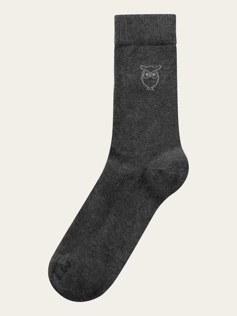 KnowledgeCotton Apparel - MEN 4-pack socks - solid socks Socks 1228 Light feather gray