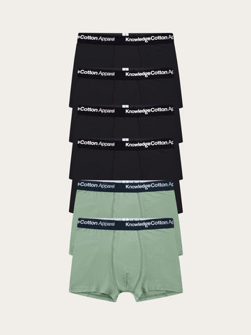 KnowledgeCotton Apparel - MEN 6-pack underwear Underwears 1396 Lily Pad