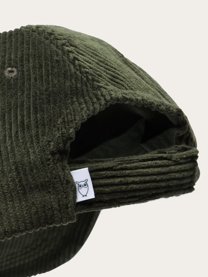 KnowledgeCotton Apparel - UNI 8 Wales corduroy cap Caps 1090 Forrest Night
