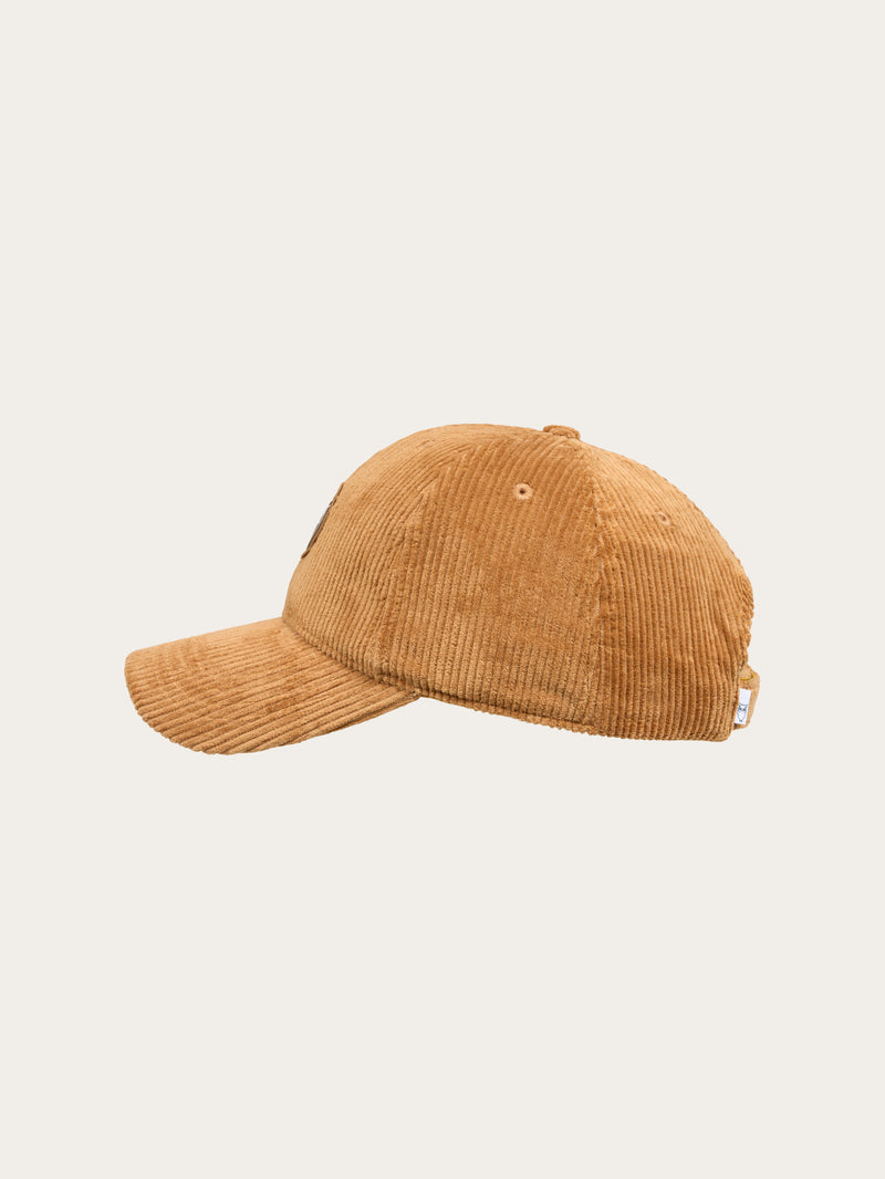 KnowledgeCotton Apparel - UNI 8 Wales corduroy cap Caps 1366 Brown Sugar