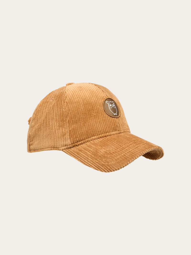 KnowledgeCotton Apparel - UNI 8 Wales corduroy cap Caps 1366 Brown Sugar