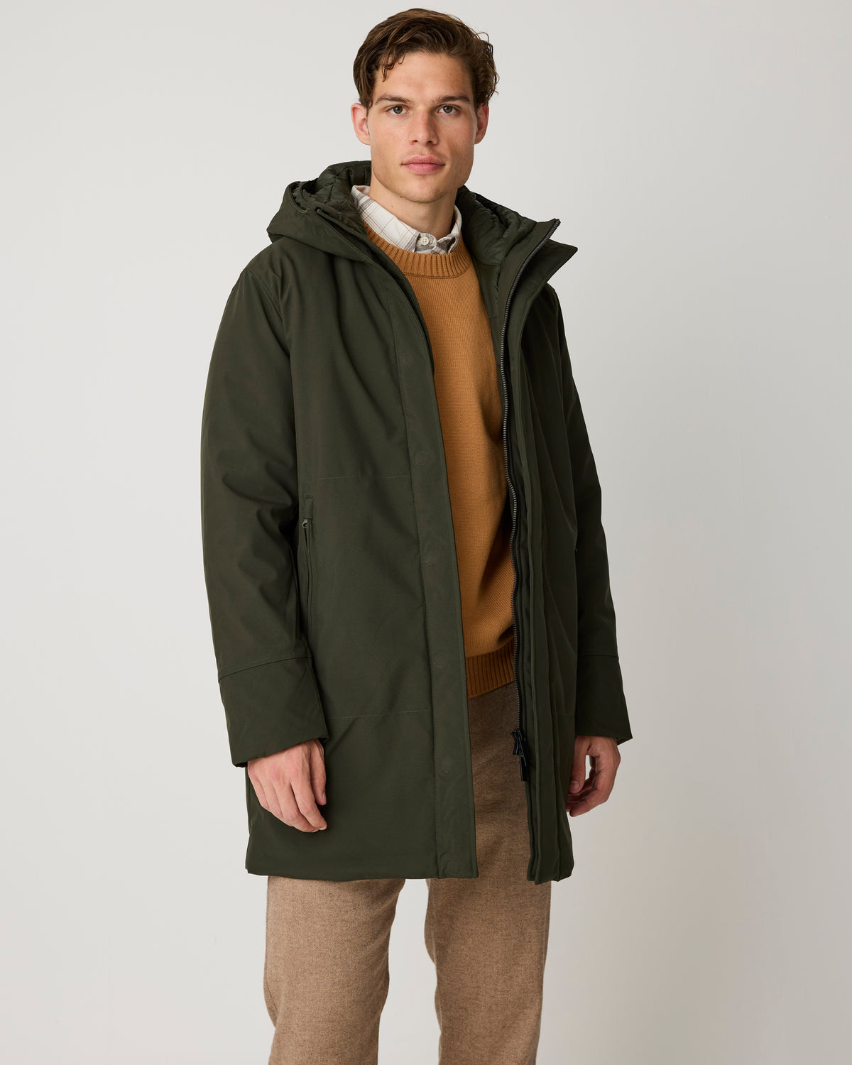 Long soft shell jacket CLIMATE SHELL™ - Forest Night