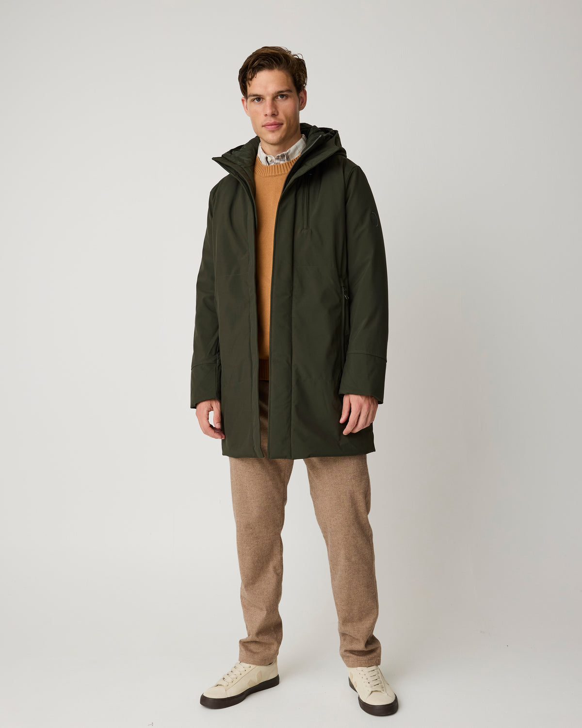 Long soft shell jacket CLIMATE SHELL™ - Forest Night
