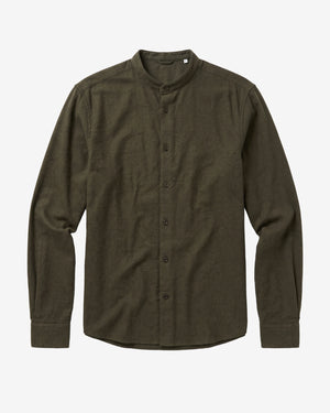 KnowledgeCotton Apparel - MEN Arch regular flannel shirt Shirts 1090 Forest Night