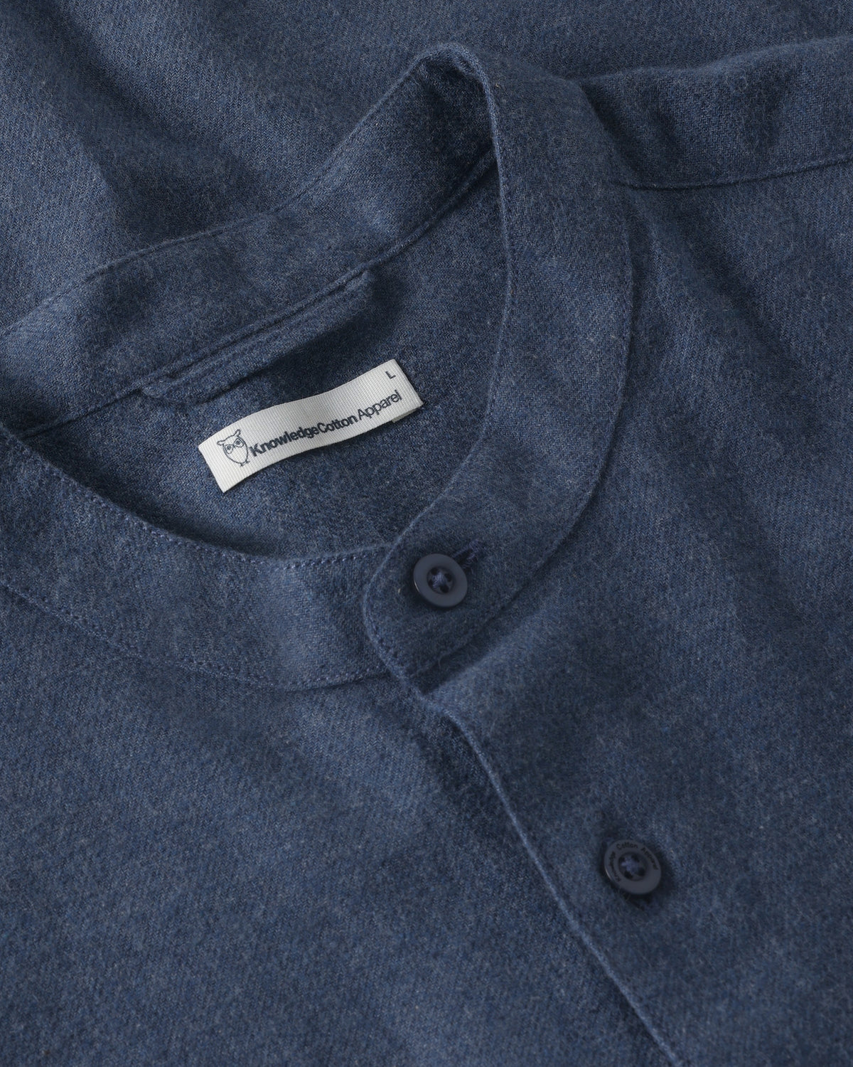 KnowledgeCotton Apparel - MEN Arch regular flannel shirt Shirts 1226 Vintage Indigo