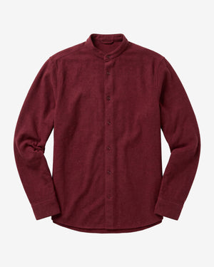 KnowledgeCotton Apparel - MEN Arch regular flannel shirt Shirts 1500 Burgundy