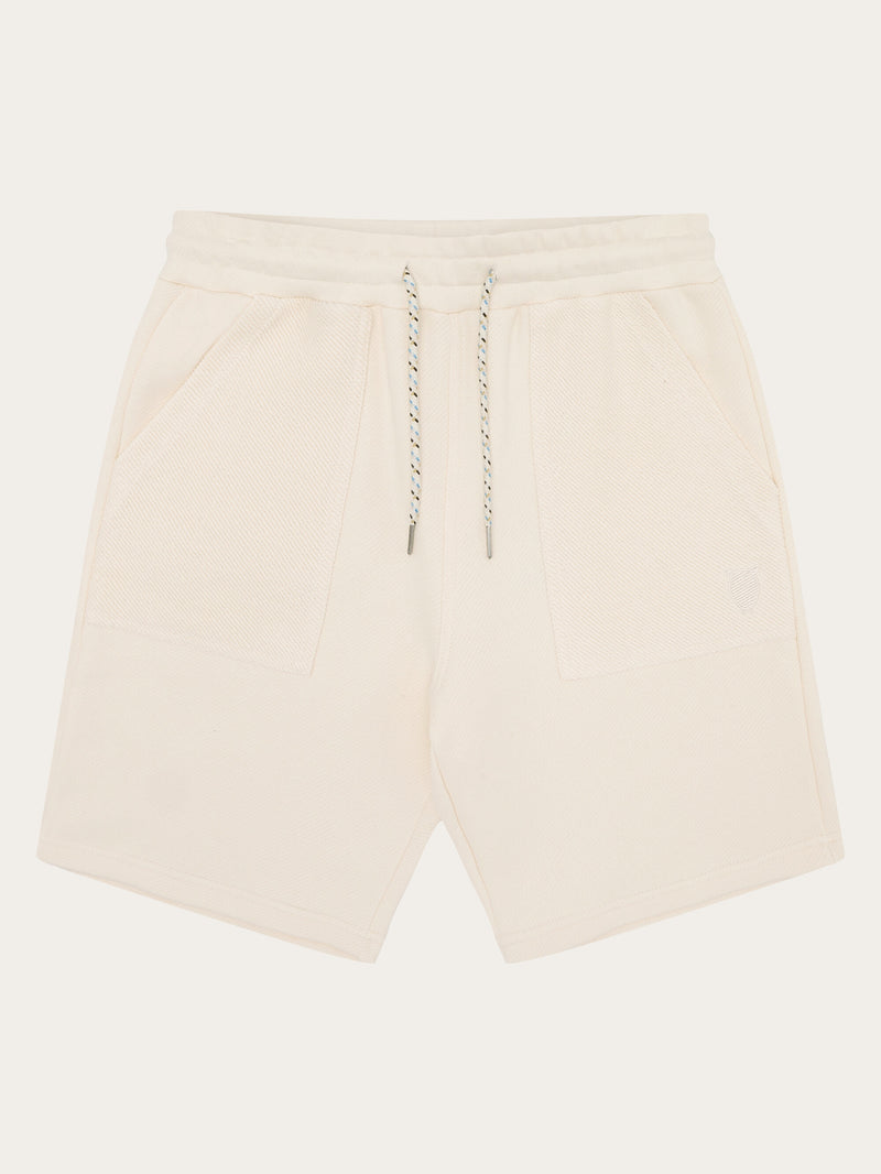 KnowledgeCotton Apparel - MEN BIRCH sweat shorts - GOTS/Vegan Shorts 1387 Egret