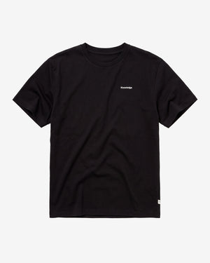 KnowledgeCotton Apparel - MEN Back print t-shirt T-shirts 1300 Black Jet