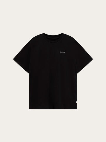 KnowledgeCotton Apparel - MEN Back print t-shirt T-shirts 1300 Black Jet