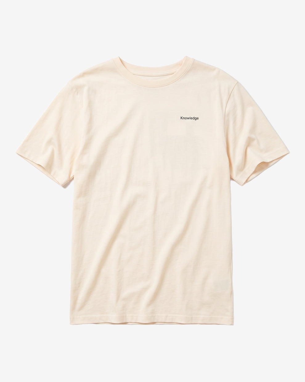 KnowledgeCotton Apparel - MEN Back print t-shirt T-shirts 1387 Egret