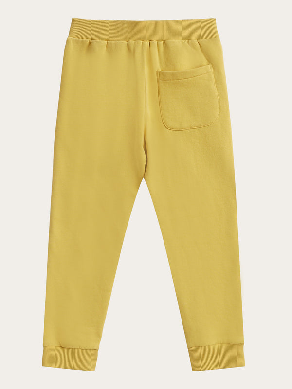 KnowledgeCotton Apparel - YOUNG Badge jog pant Pants 1429 Misted Yellow