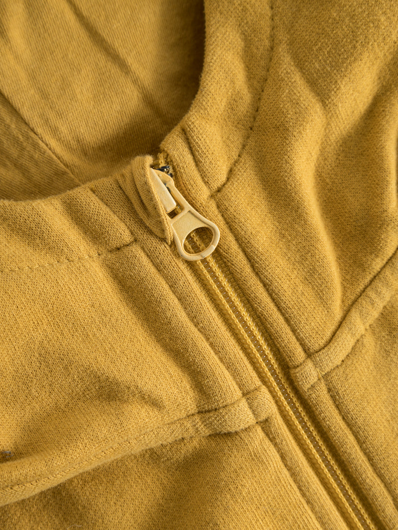 KnowledgeCotton Apparel - YOUNG Badge zip hood sweat Sweats 1413 Tinsel