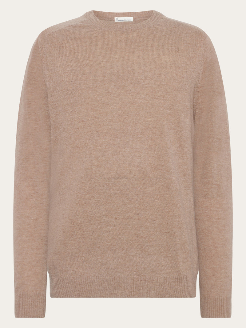 KnowledgeCotton Apparel - MEN Basic o-neck knit Knits 1336 Kelp melange