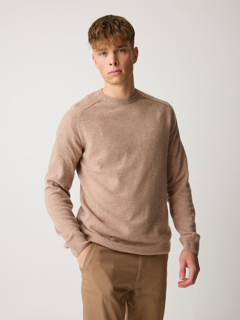 KnowledgeCotton Apparel - MEN Basic o-neck knit Knits 1336 Kelp melange