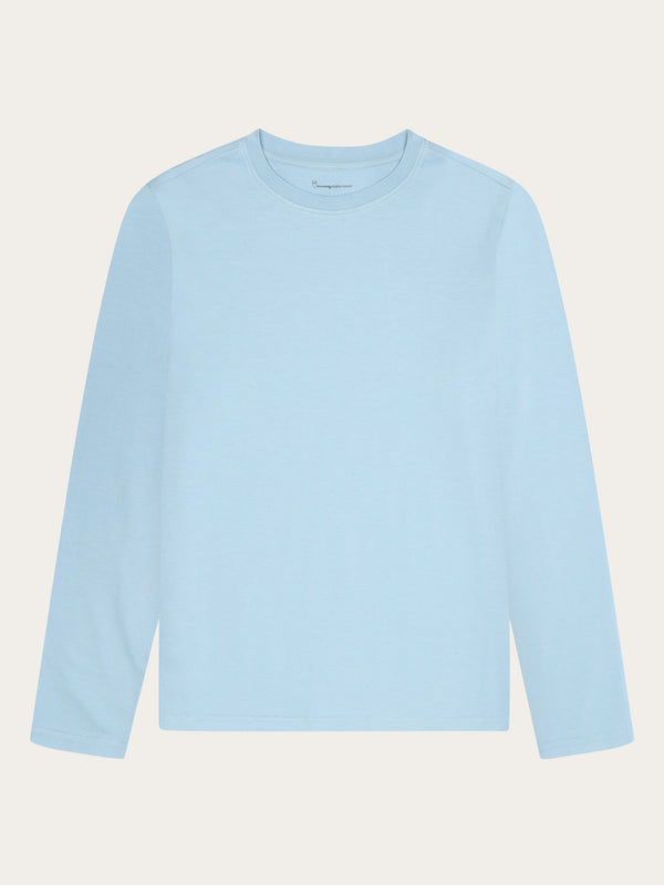 KnowledgeCotton Apparel - WMN Basic pima cotton long sleeve t-shirt - GOTS/Vegan Long Sleeves 1463 Glacier Lake