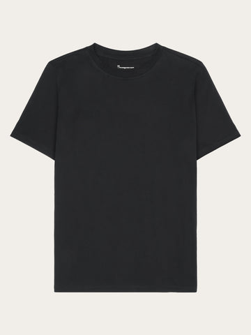 KnowledgeCotton Apparel - WMN Pima t-shirt T-shirts 1300 Black Jet