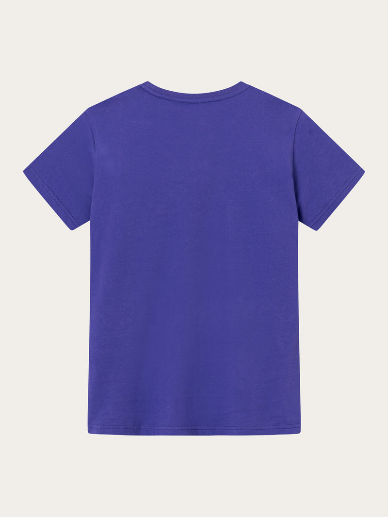 KnowledgeCotton Apparel - WMN Basic t-shirt T-shirts 1416 Deep Purple