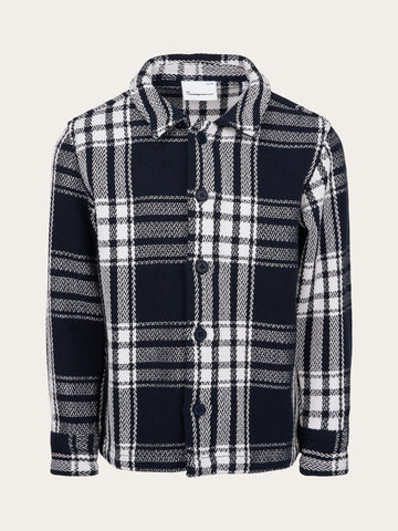 KnowledgeCotton Apparel - YOUNG Big checked shirt Shirts 1001 Total Eclipse