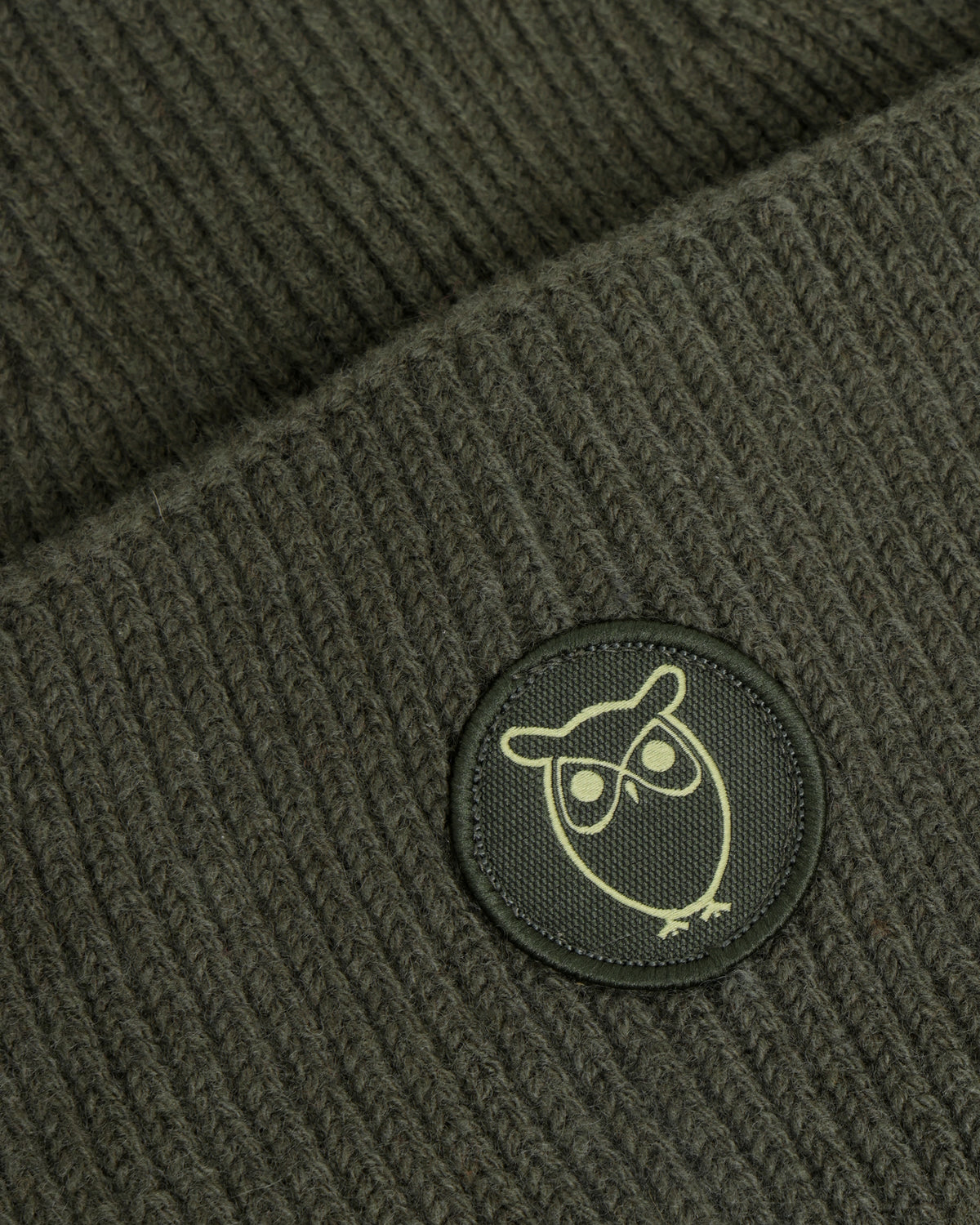 KnowledgeCotton Apparel - UNI Big rib beanie Hats 1090 Forest Night