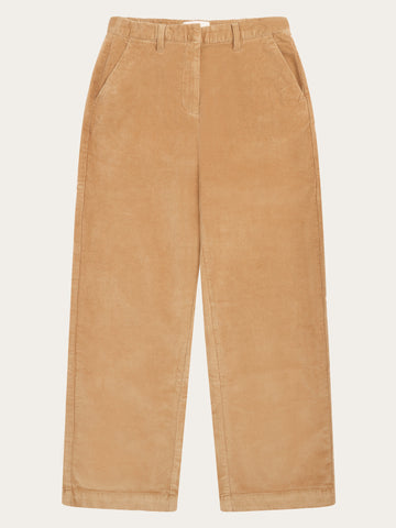 KnowledgeCotton Apparel - WMN Bora wide corduroy pant Pants 1484 Apple Cinnamon