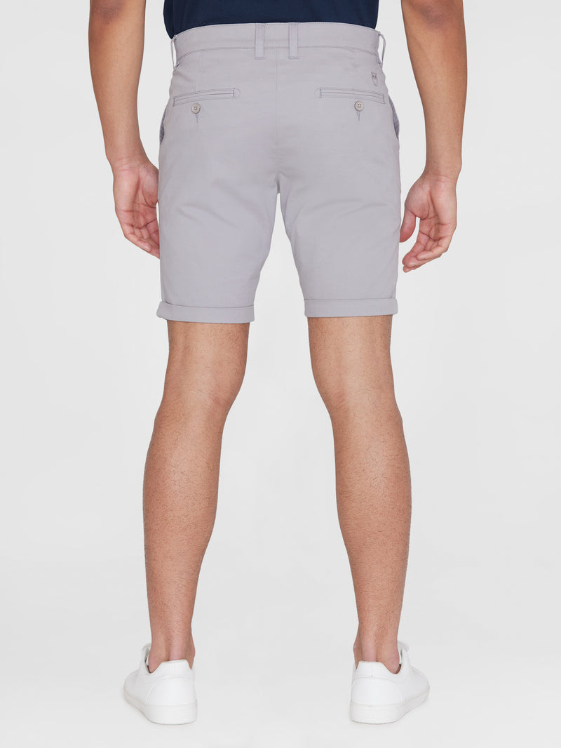 KnowledgeCotton Apparel - MEN CHUCK regular chino poplin shorts Shorts 1227 Alloy