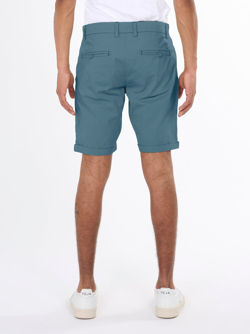 KnowledgeCotton Apparel - MEN CHUCK regular chino poplin shorts Shorts 1322 Asley Blue
