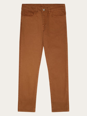 KnowledgeCotton Apparel - MEN CHUCK regular garment dyed 5-pocket pant - GOTS/Vegan Denim jeans 1121 Dachshund