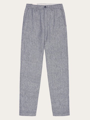 KnowledgeCotton Apparel - MEN Chuck regular linen pants Pants 1226 Vintage Indigo