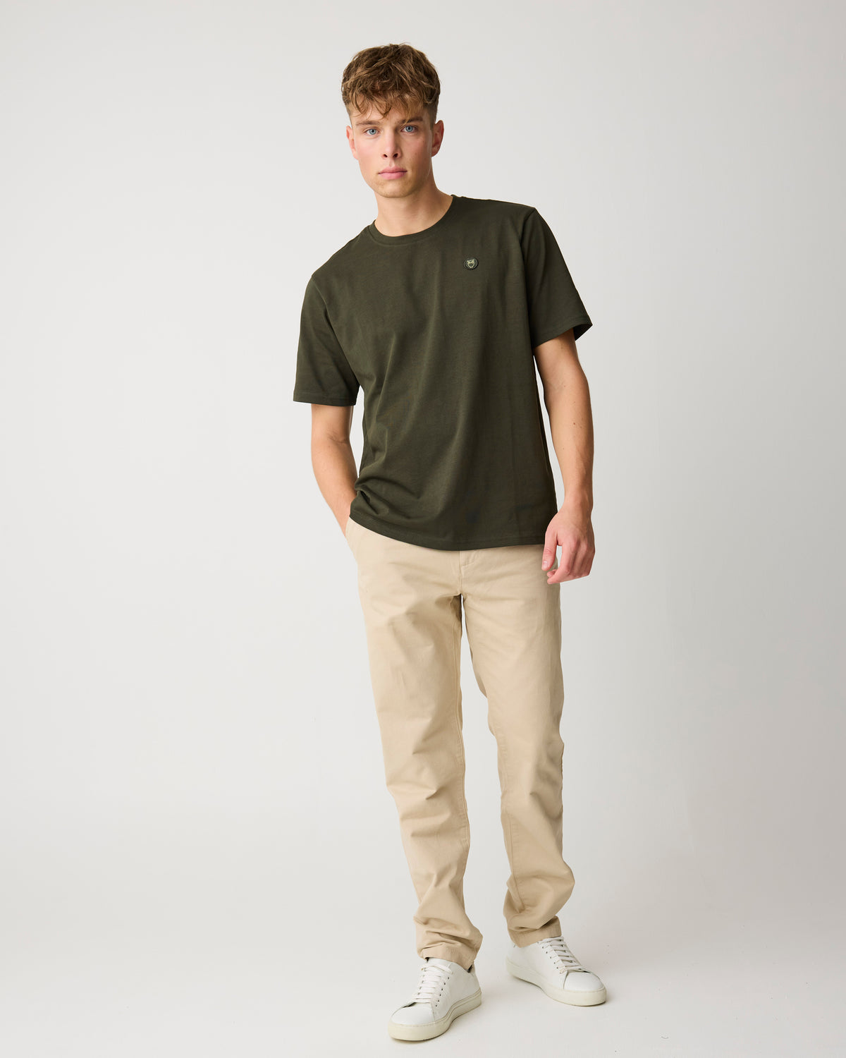 KnowledgeCotton Apparel - MEN CHUCK regular twill chino pants Pants 1228 Light feather gray