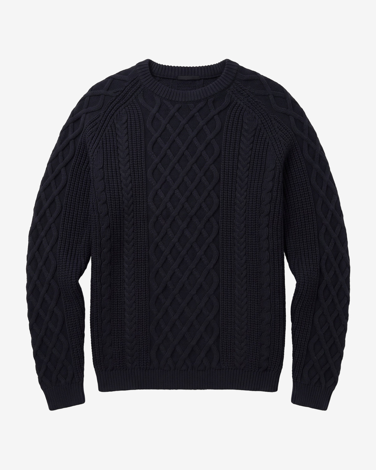 KnowledgeCotton Apparel - MEN Cable knit sweater Knits 1412 Night Sky