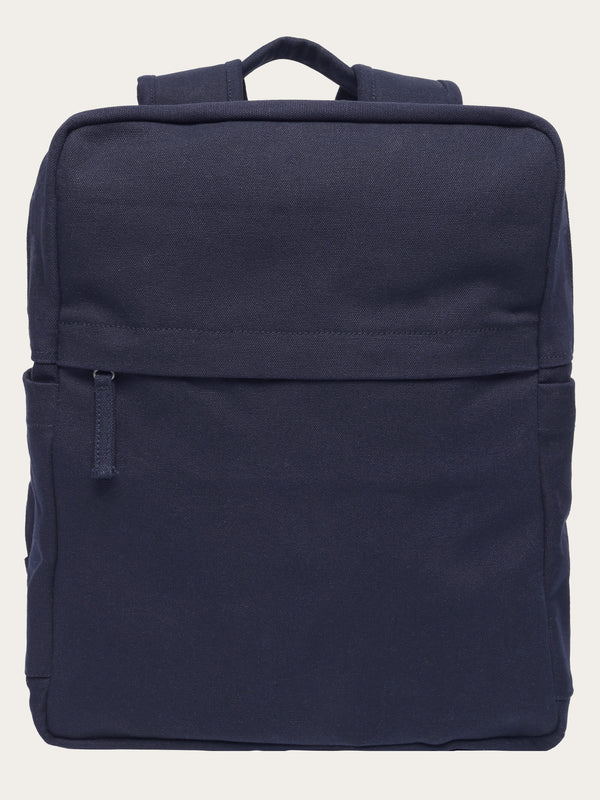 KnowledgeCotton Apparel - UNI Canvas backpack 30L - GOTS/Vegan Bags 1412 Night Sky