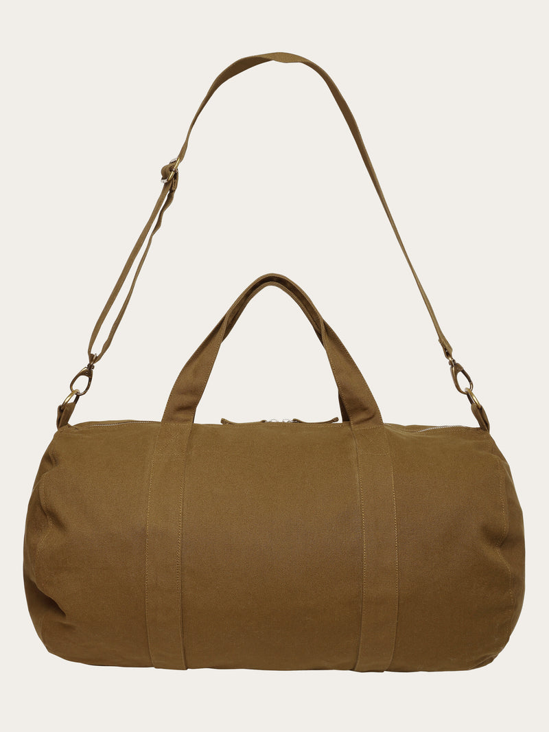 KnowledgeCotton Apparel - UNI Canvas duffel bag 45L - GOTS/Vegan Bags 1100 Dark Olive