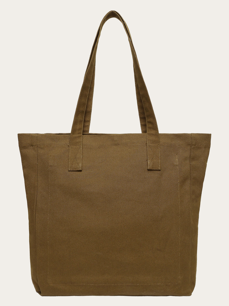 KnowledgeCotton Apparel - UNI Canvas tote bag GOTS/Vegan Bags 1100 Dark Olive