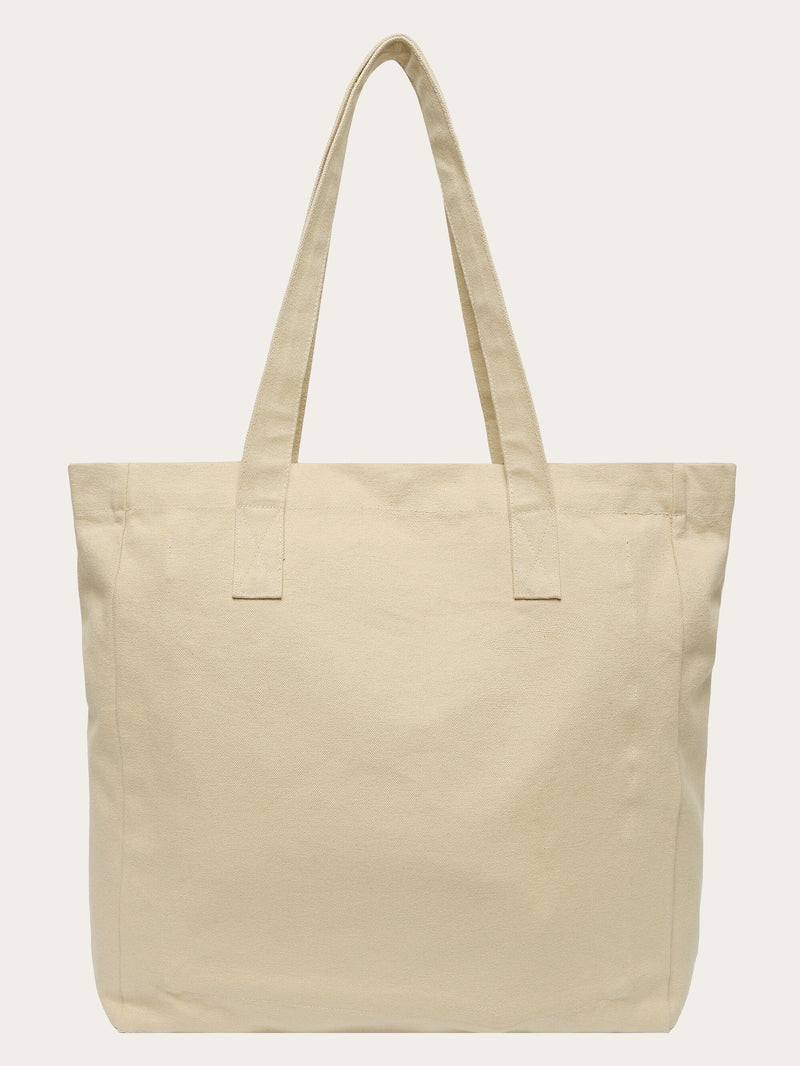 KnowledgeCotton Apparel - UNI Canvas tote bag GOTS/Vegan Bags 1228 Light feather gray