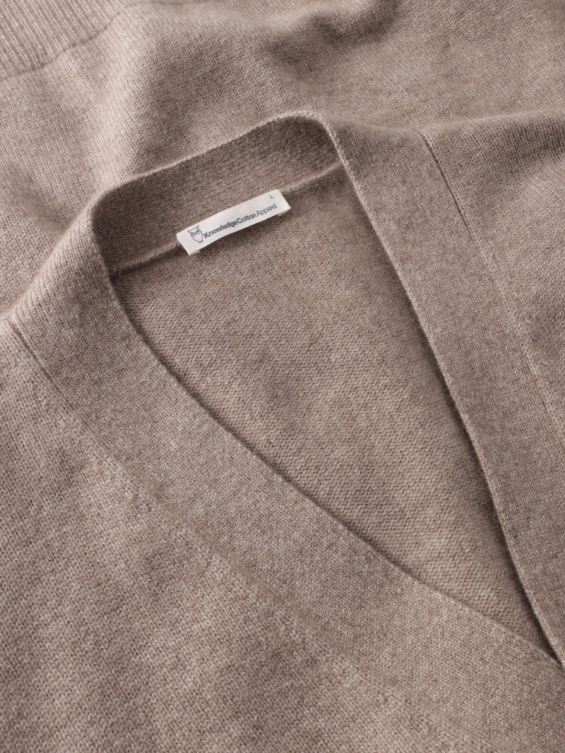 KnowledgeCotton Apparel - MEN Cashmere Cardigan Knit RWS Knits 1336 Kelp melange