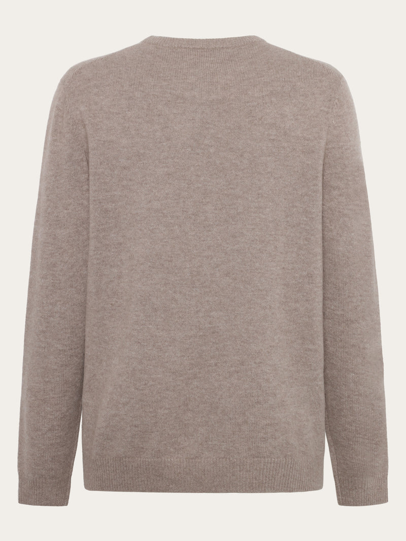 KnowledgeCotton Apparel - MEN Cashmere Crew Neck Knit RWS Knits 1336 Kelp melange