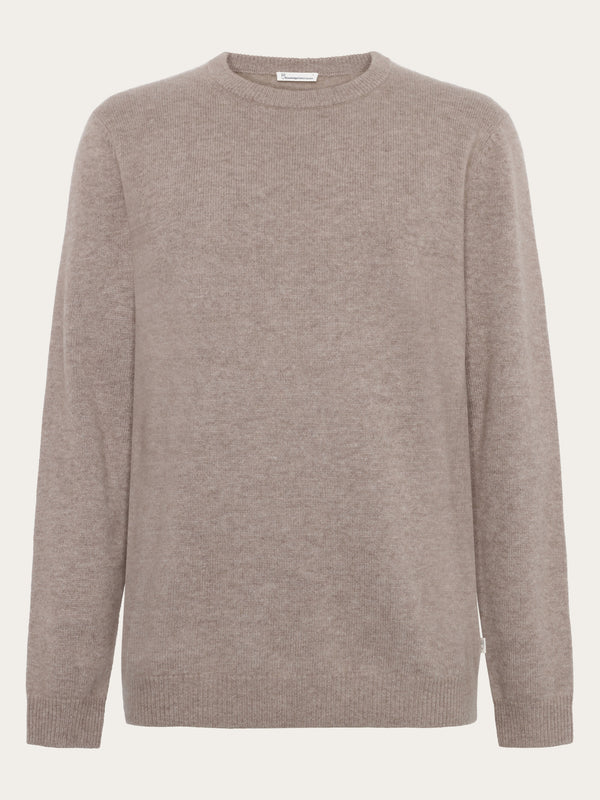 KnowledgeCotton Apparel - MEN Cashmere Crew Neck Knit RWS Knits 1336 Kelp melange
