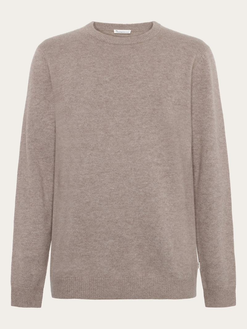 KnowledgeCotton Apparel - MEN Cashmere Crew Neck Knit RWS Knits 1336 Kelp melange