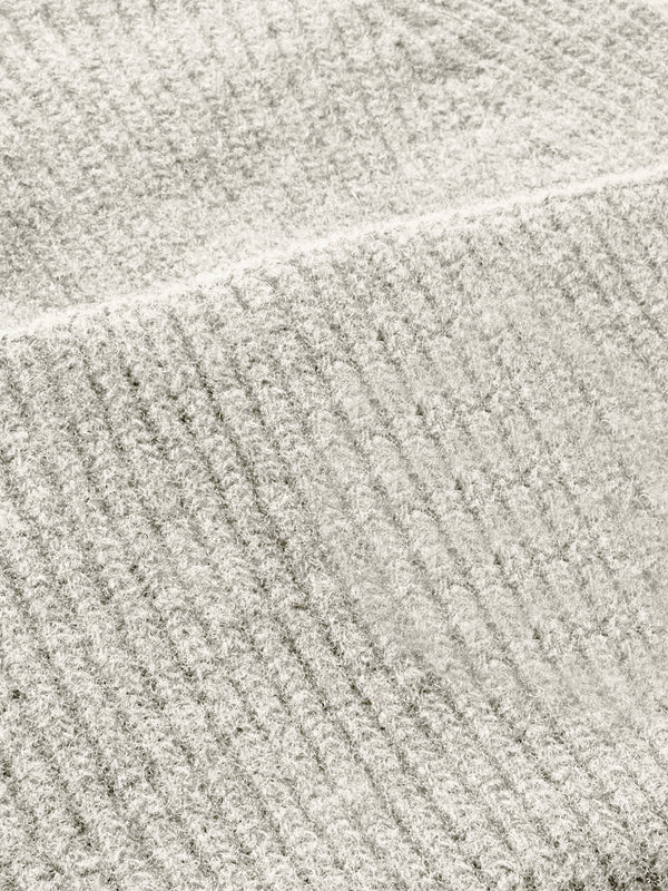KnowledgeCotton Apparel - UNI Cashmere Rib Beanie RWS Hats 1387 Egret