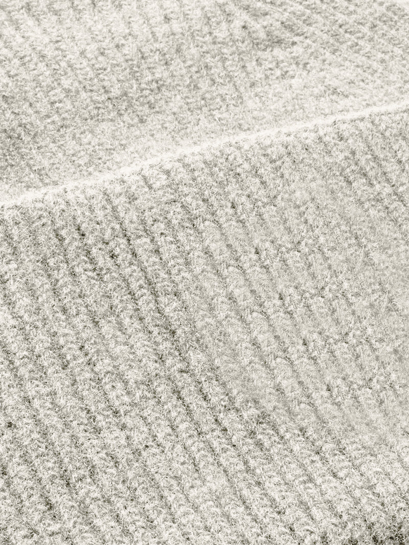 KnowledgeCotton Apparel - UNI Cashmere Rib Beanie RWS Hats 1387 Egret