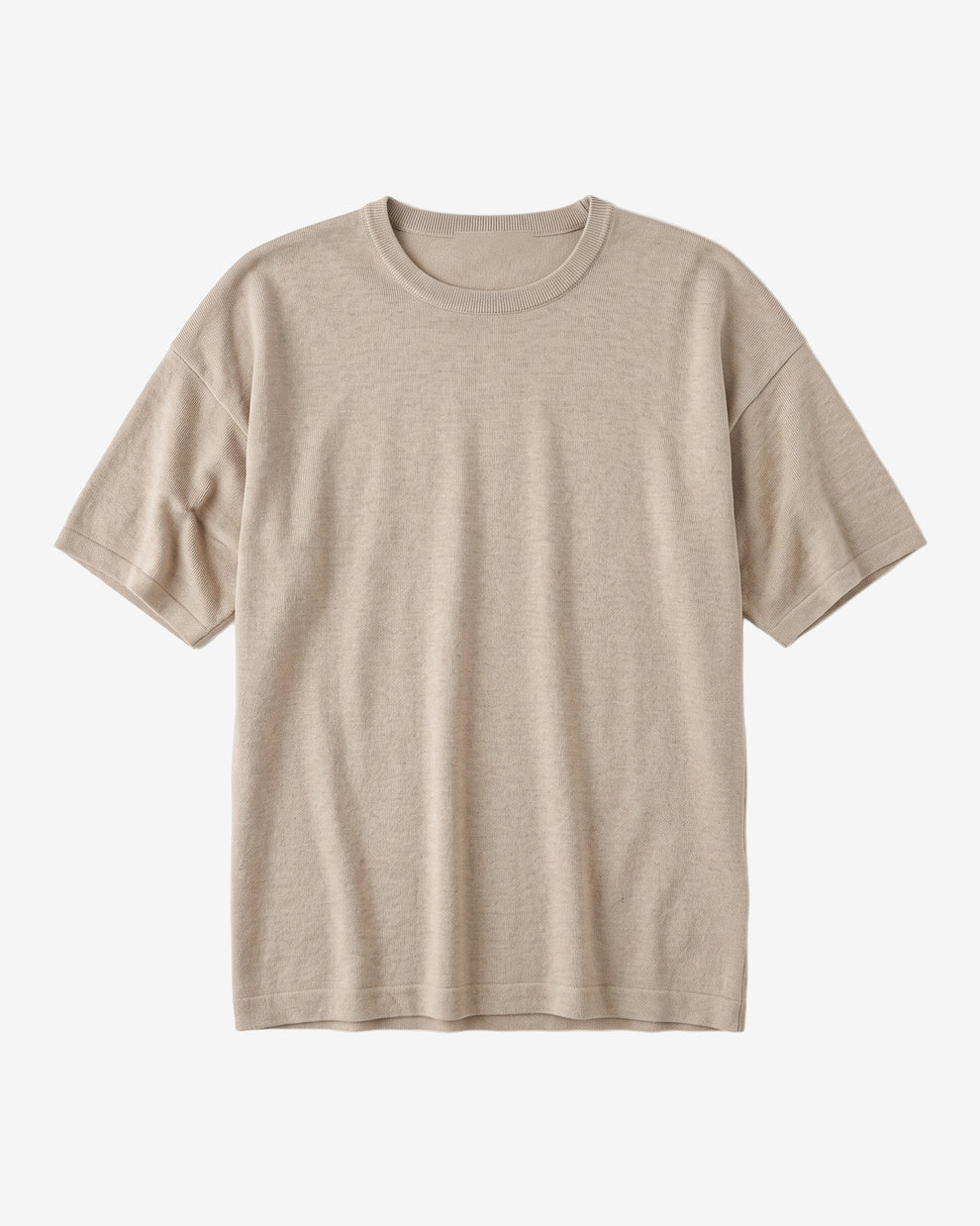 KnowledgeCotton Apparel - WMN Cashmere knit t-shirt Knits 1228 Light feather gray