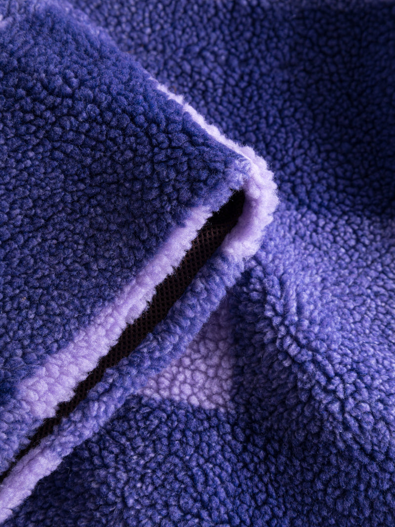 KnowledgeCotton Apparel - WMN Checked teddy overshirt Fleeces 1418 Violet Tulip